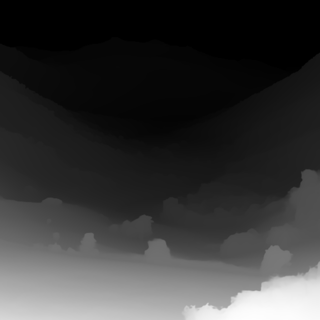 Preview of L mountain: depth map