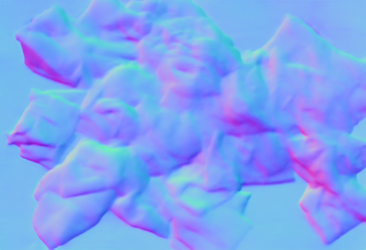 Preview of D receipts: surface normal map