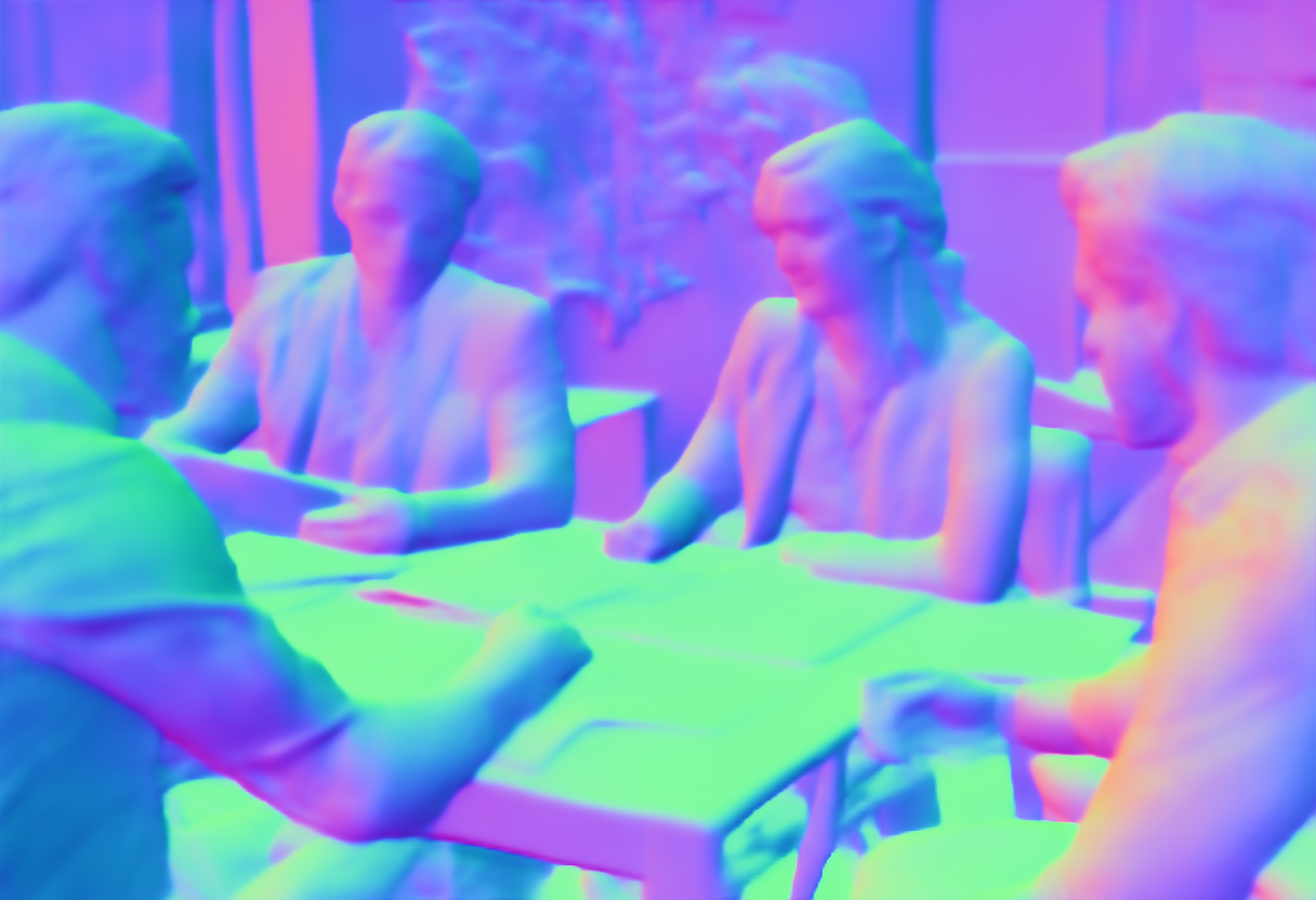 Preview of Meeting table: surface normal map