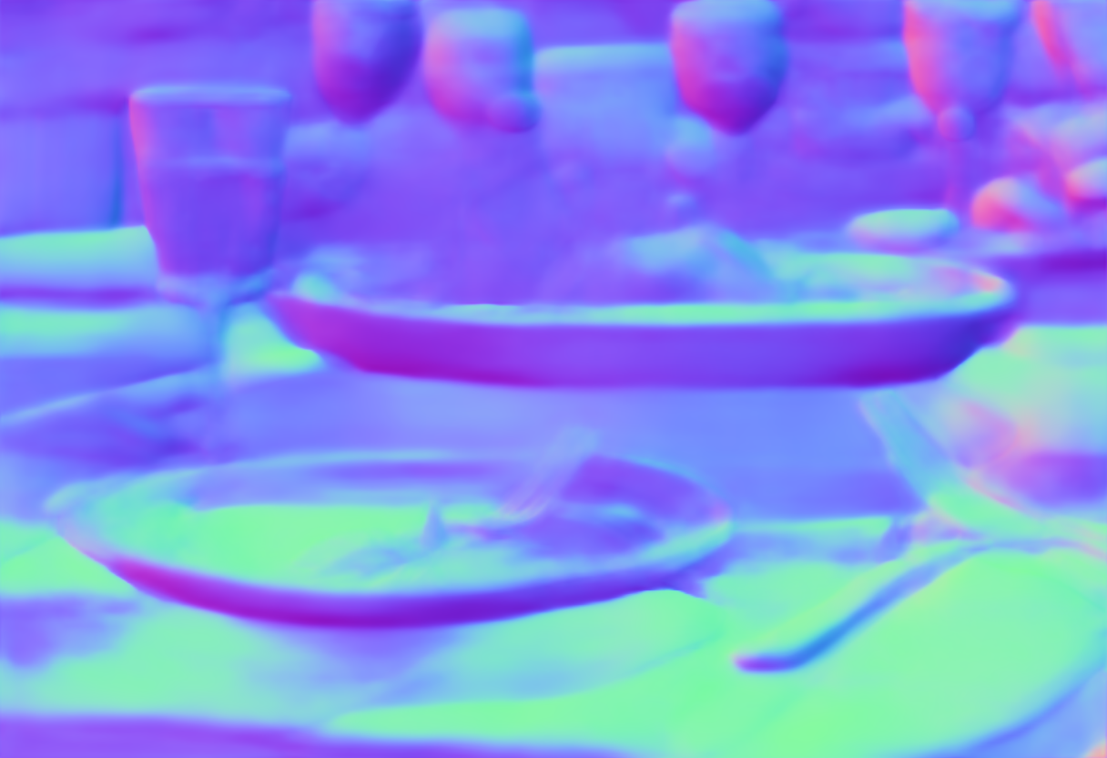 Preview of Menu table: surface normal map