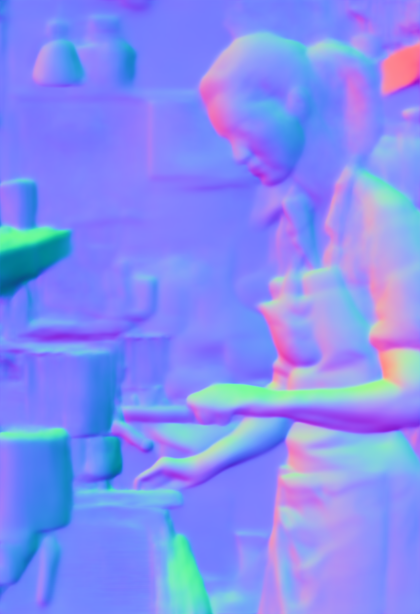 Preview of Owner cafe: surface normal map
