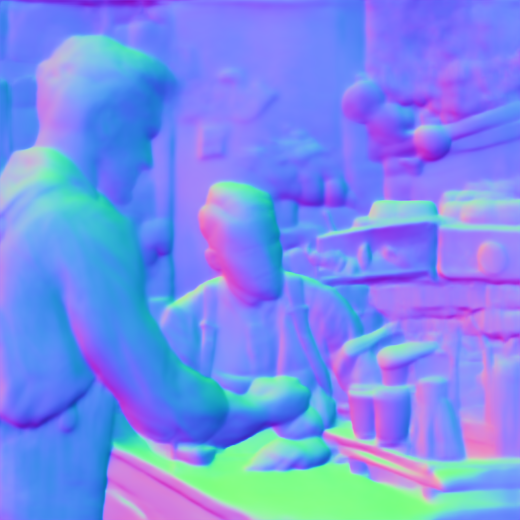 Preview of P barista deaf: surface normal map