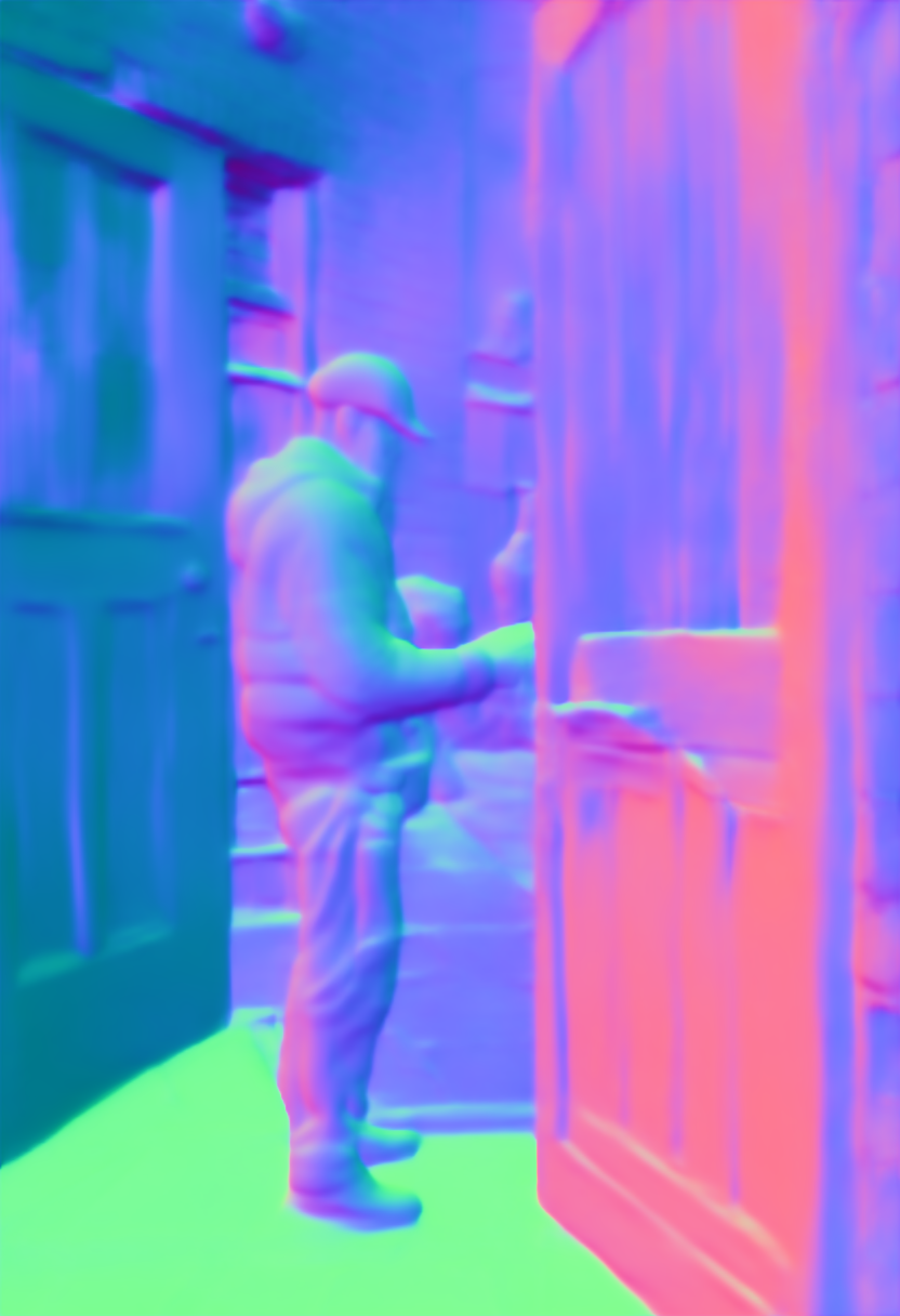 Preview of P driver eve: surface normal map