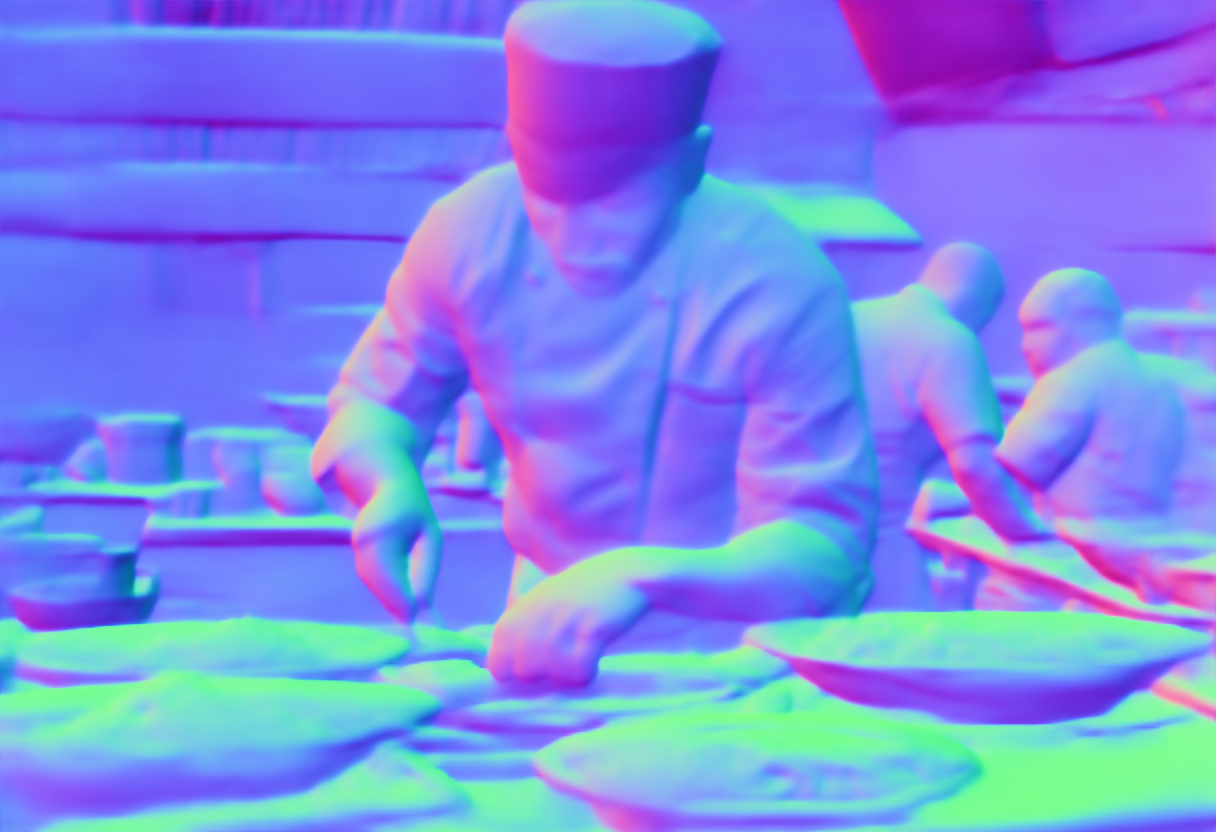 Preview of P kitchen chef: surface normal map
