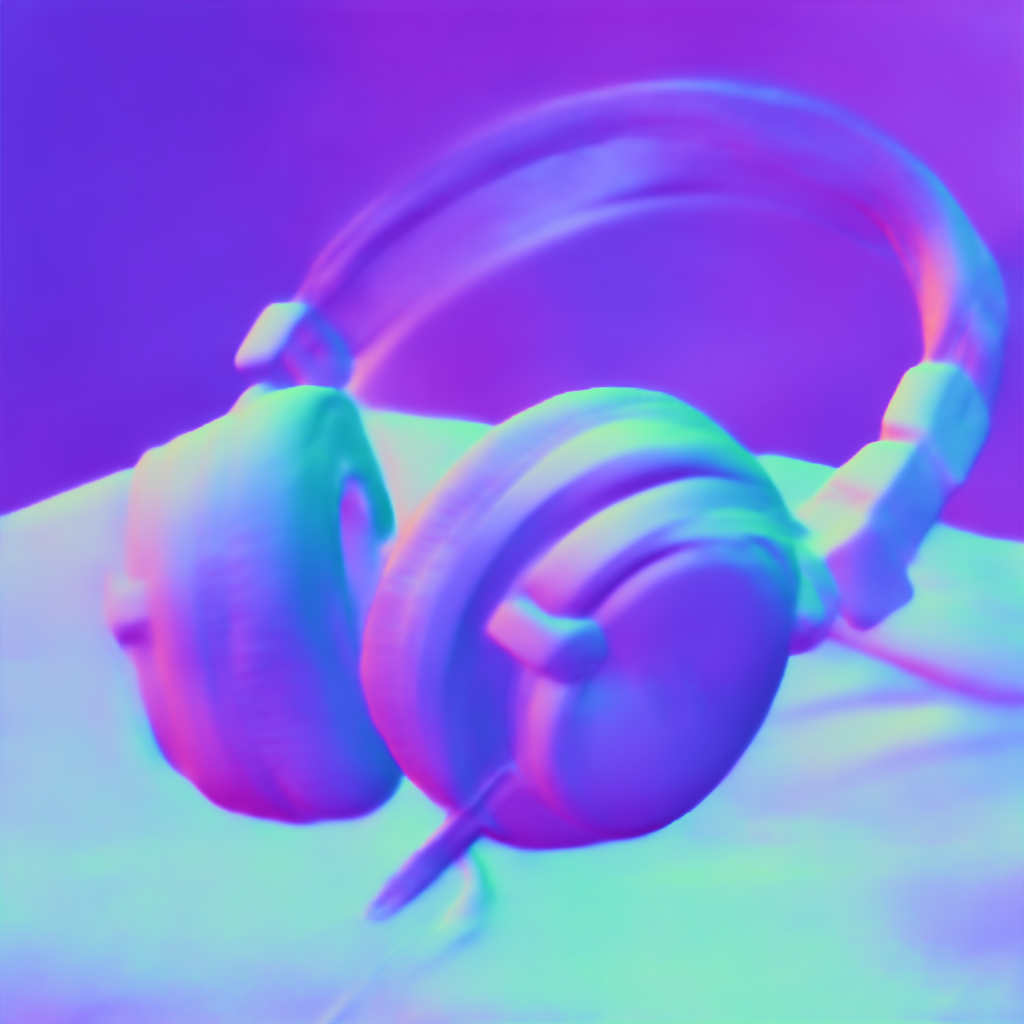 Preview of Pr headphone: surface normal map