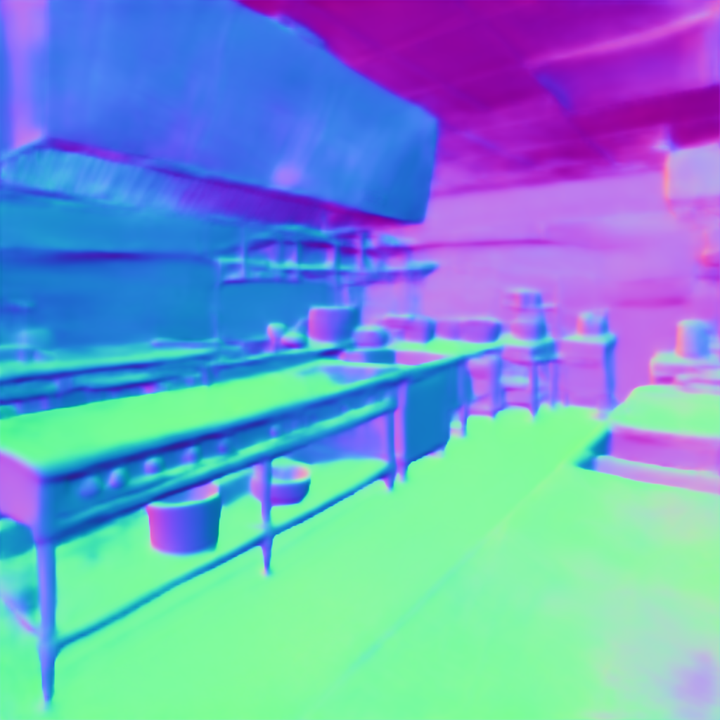 Preview of S kitchen clean: surface normal map