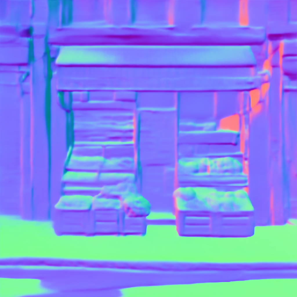 Preview of S shop front: surface normal map