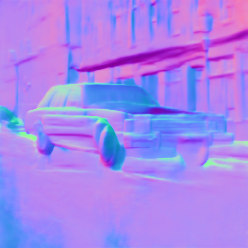 Preview of V car night: surface normal map