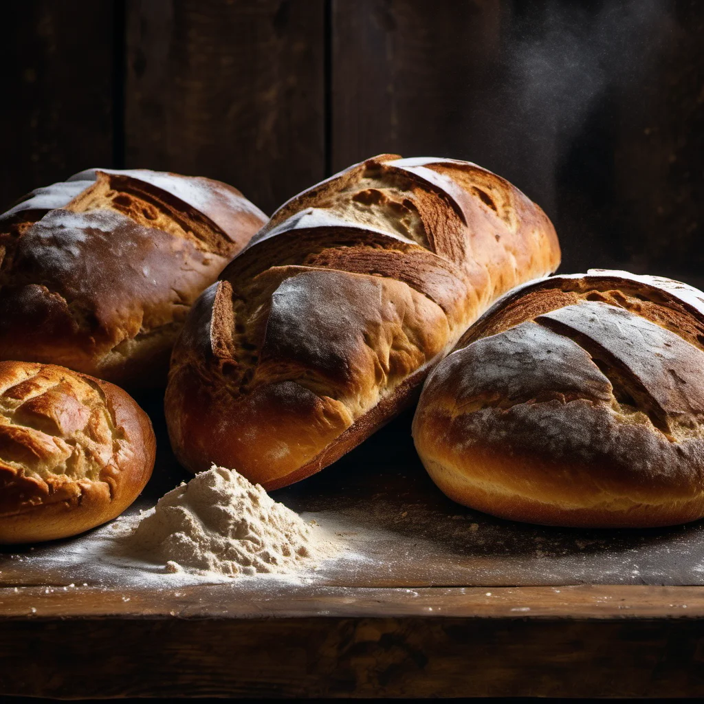 Preview of Rustic sourdough loaves on a (WebP q85)