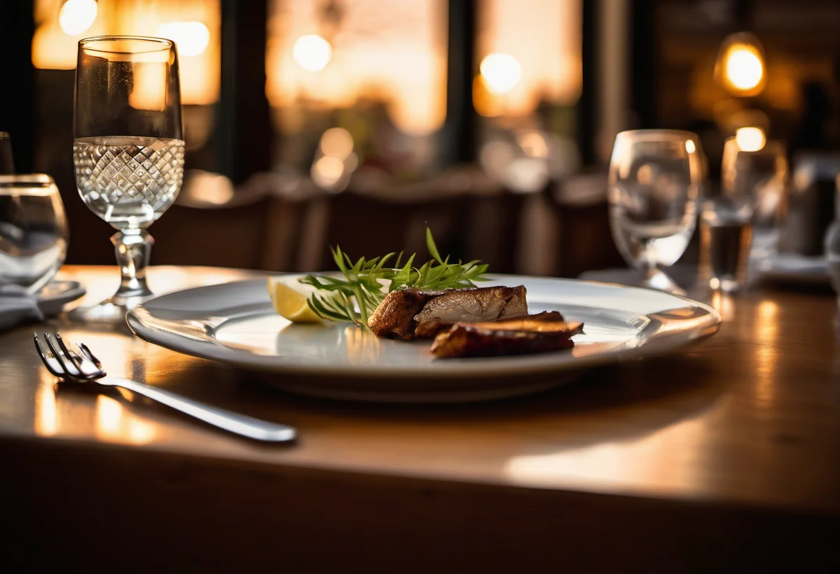 Preview of A restaurant menu card standing, plate A (WebP q85)