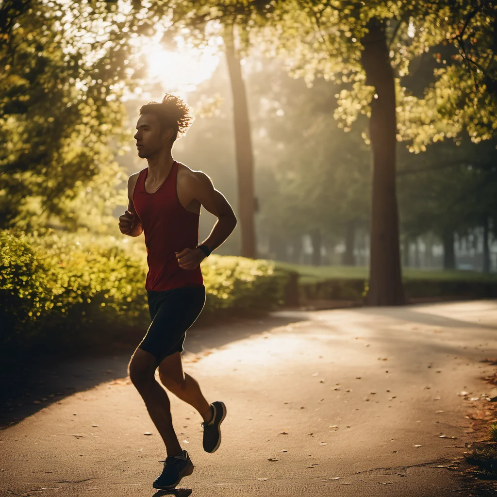 Preview of Runner on a park path in the (WebP q85)