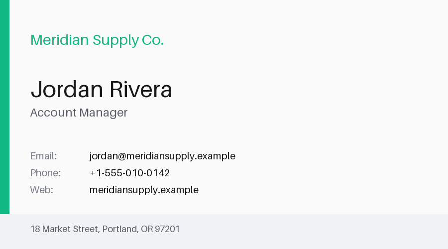 Preview of Business Card (OCR fixture)