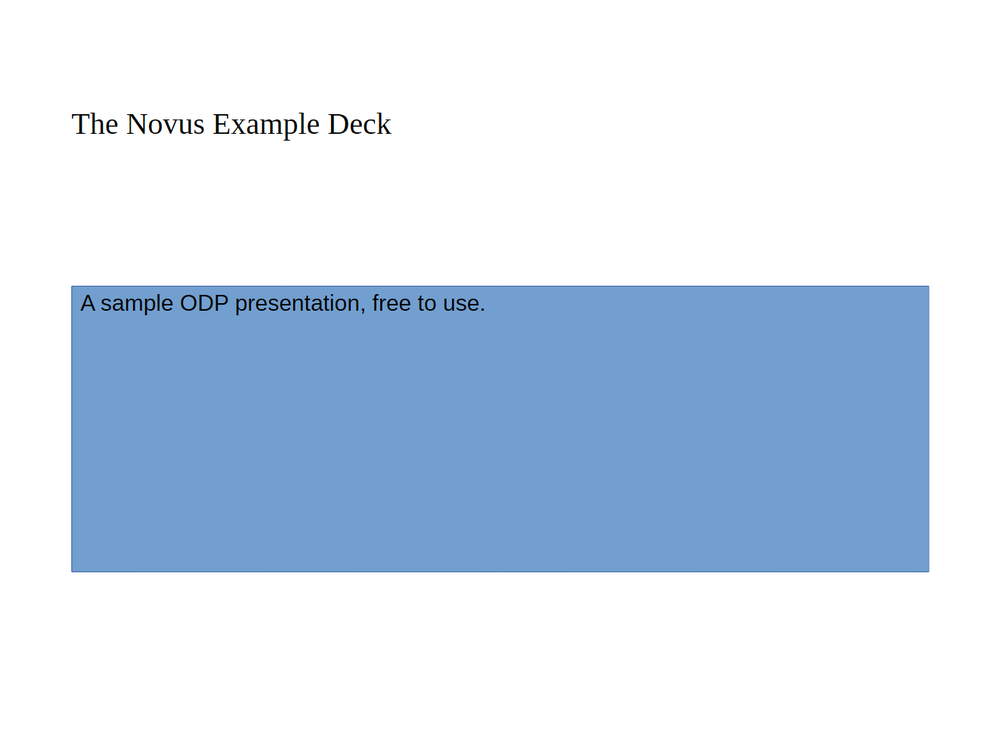 Rendered preview of ODP — OpenDocument Presentation
