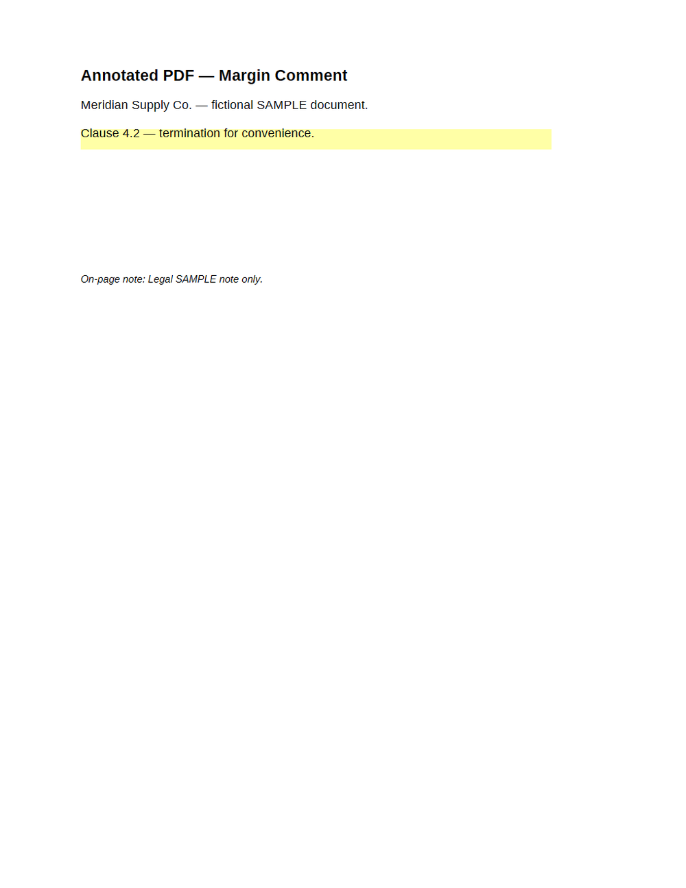 Rendered preview of PDF Annotations — Margin Comment