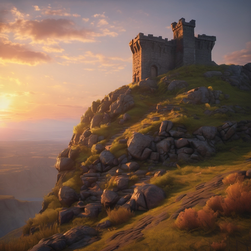 Rendered preview of Fantasy video game environment, stone (heic)
