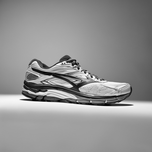 Rendered preview of Single running shoe on a plain white (pgm binary)