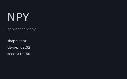 Preview of Text Embeddings — 8-dim (NPY)