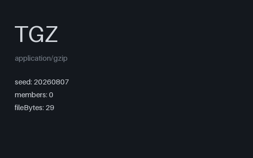 Preview of TGZ - Empty Archive