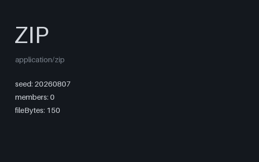 Preview of ZIP - Empty Archive With a Comment