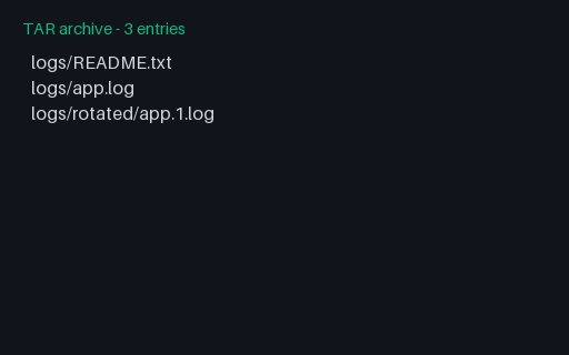 Preview of TAR - Trailing Data After the End Blocks