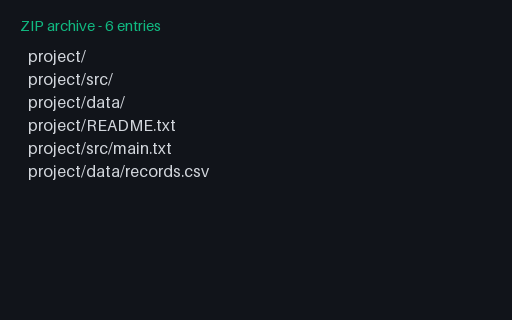 Preview of ZIP - Explicit Directory Records