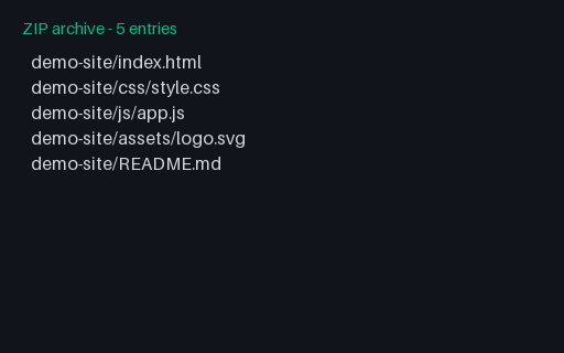 Preview of Static Website Project (ZIP)