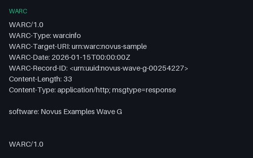 Preview of WARC — Multi-Record SAMPLE