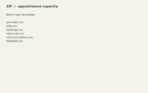 Preview of Juniper Fitness and Clinic Administration — Blank input table templates
