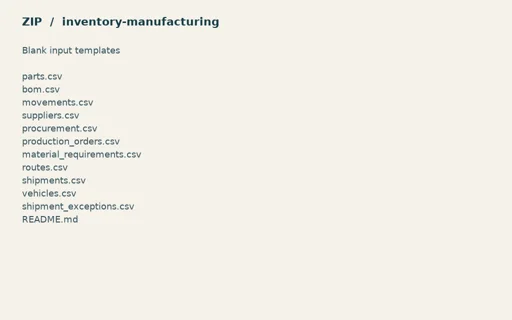 Preview of Pine Assembly Workshop — Blank input table templates