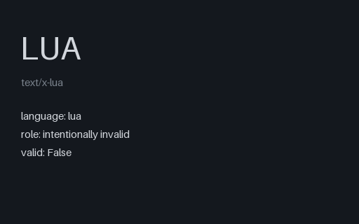 Preview of Lua — Intentionally Invalid