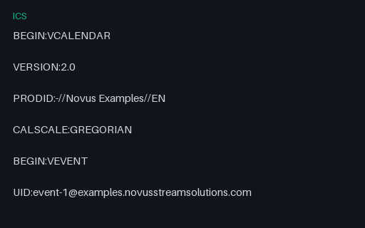 Preview of iCalendar Event