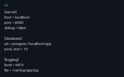 Preview of INI Configuration