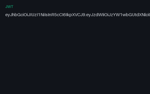 Preview of Sample JWT (HS256)