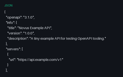 Preview of OpenAPI 3.1 Spec (JSON)