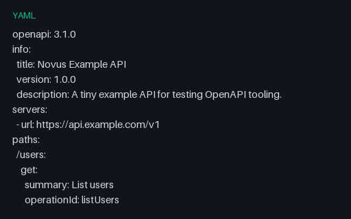Preview of OpenAPI 3.1 Spec (YAML)