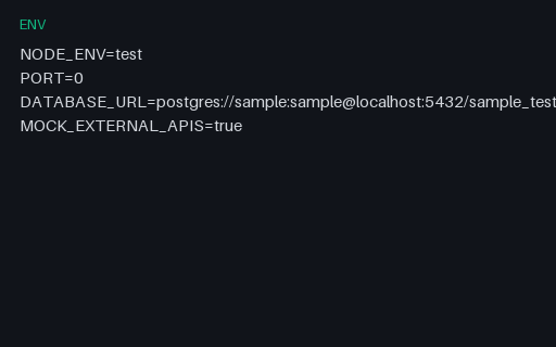 Preview of Environment File — Testing (.env)