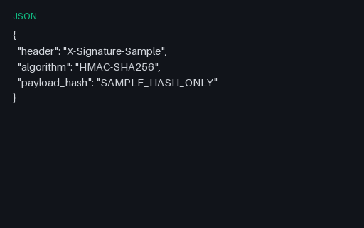 Preview of Webhook Hmac Signature Sample