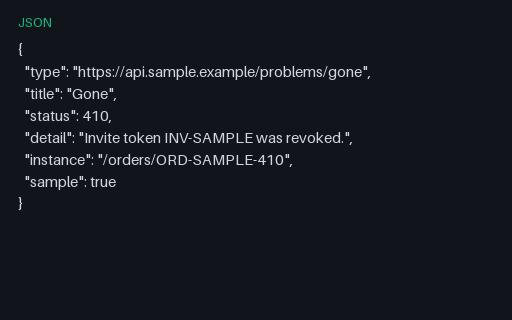 Preview of API Problem+JSON — Gone (410)