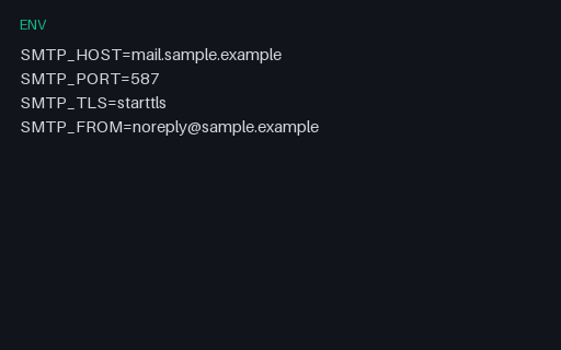 Preview of Config — Smtp Relay (ENV)