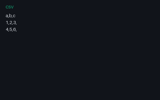 Preview of CSV Edge — Trailing Comma
