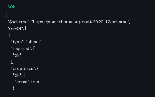 Preview of JSON Schema Edge — One Of Status