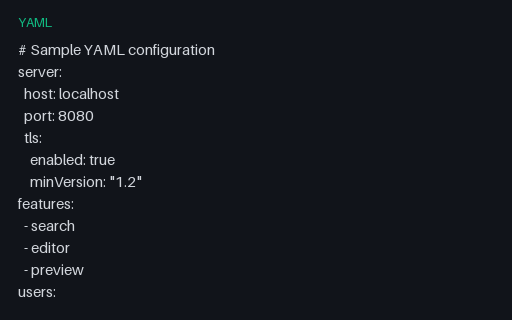 Preview of Sample YAML