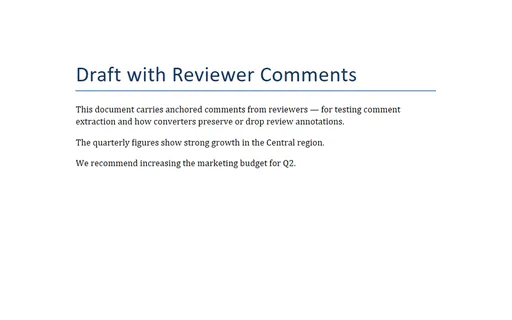 Preview of DOCX with Comments
