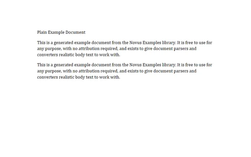 Preview of Plain DOCX