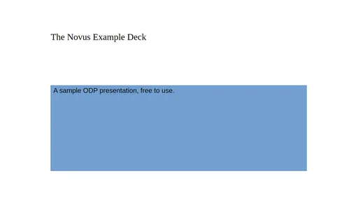Preview of ODP — OpenDocument Presentation