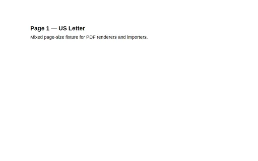 Preview of PDF with Mixed Page Sizes