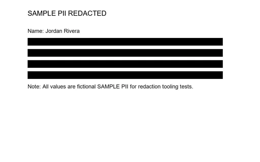 Preview of Redaction — SAMPLE PII Black-box Redacted (JPEG)