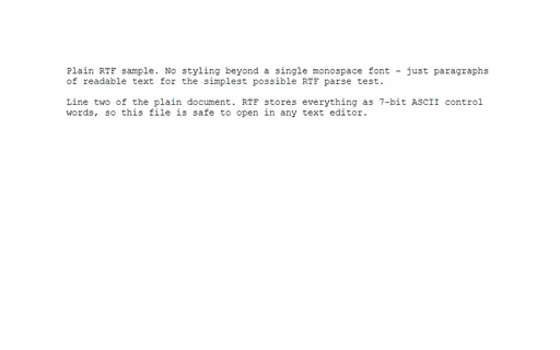 Preview of RTF — Plain Document