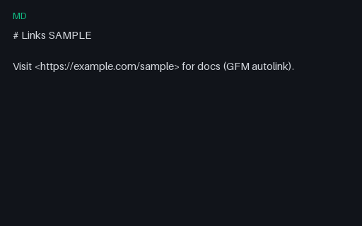Preview of Markdown Twin — Autolink (GFM)