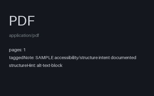 Preview of Tagged PDF SAMPLE — Alt Text Block